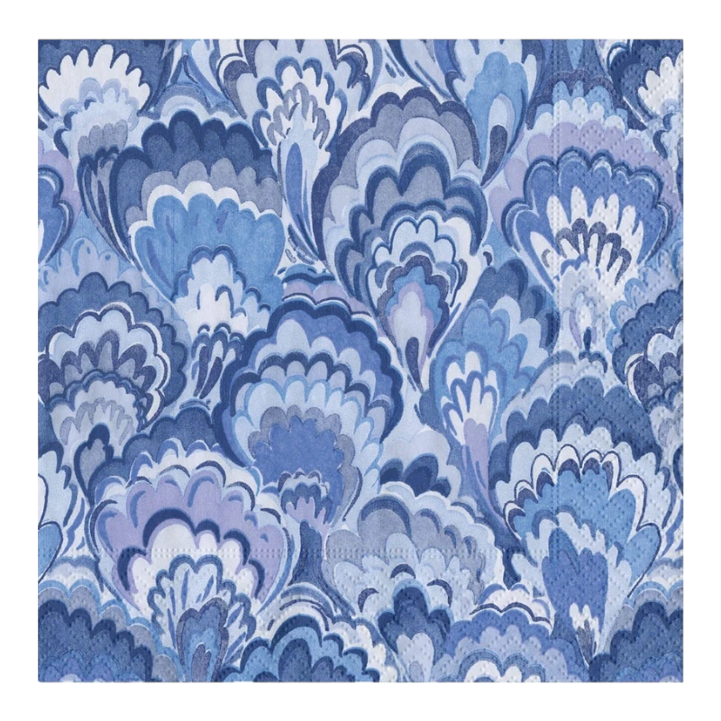 Marbled Ceramica IndigoLunch Serviette Caspari 18451L