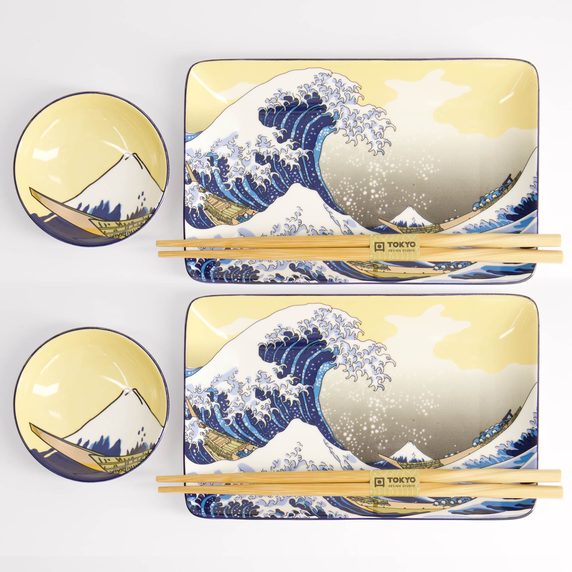 Kawaii Hokusai Sushi Geschenkset 6-teilig Tokyo Design Studio