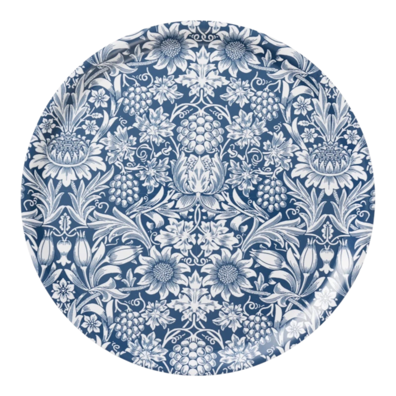Sunflower Dark Denim Tablett Rund 38 cm