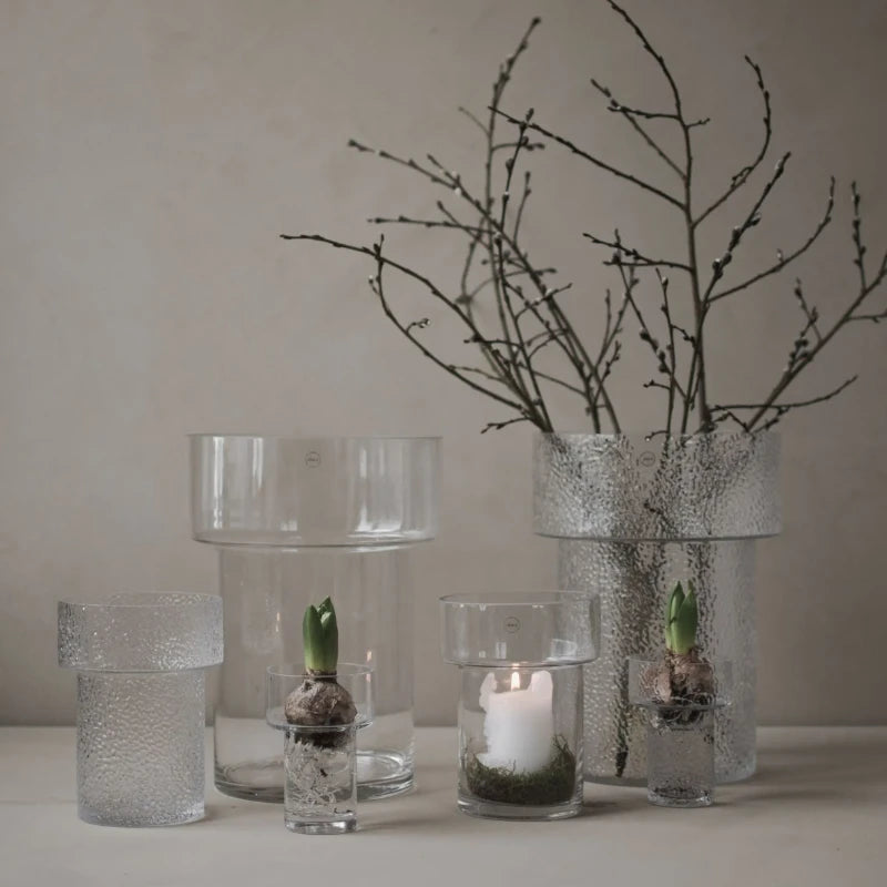 hochwertige blumenvase übertopf durchsichtig aus glas