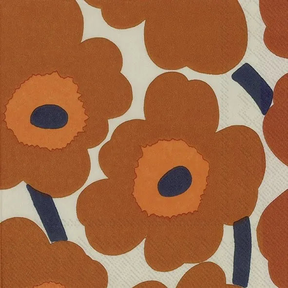 UNIKKO Terracotta Marimekko Cocktail Napkins