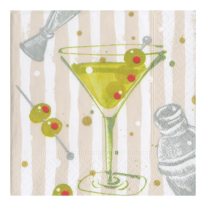 Caspari Cocktailserviette Papierserviette Speakeasy 18040C