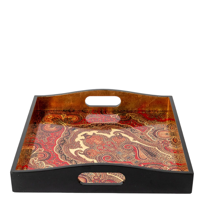 Caspari Lacktablett Crimson Jaipur 8914LQSQ