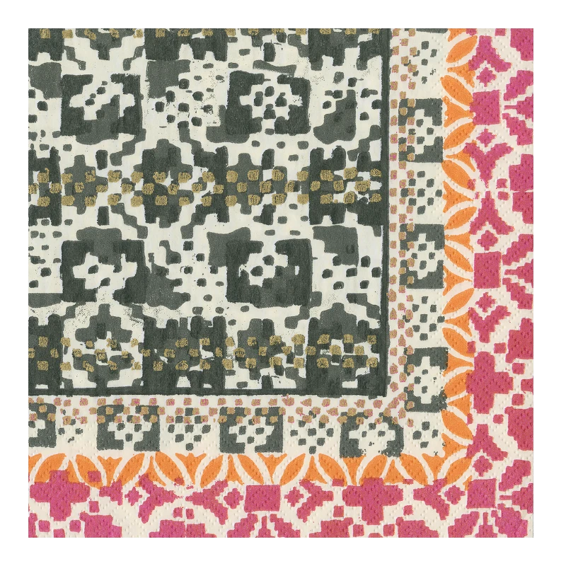 Caspari Lunchserviette Papierserviette Black White Frida 15841L