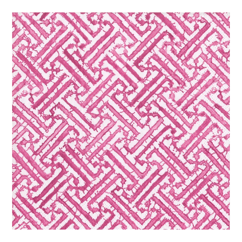 Caspari Lunchserviette Papierserviette Fuchsia Fretwork 16453L
