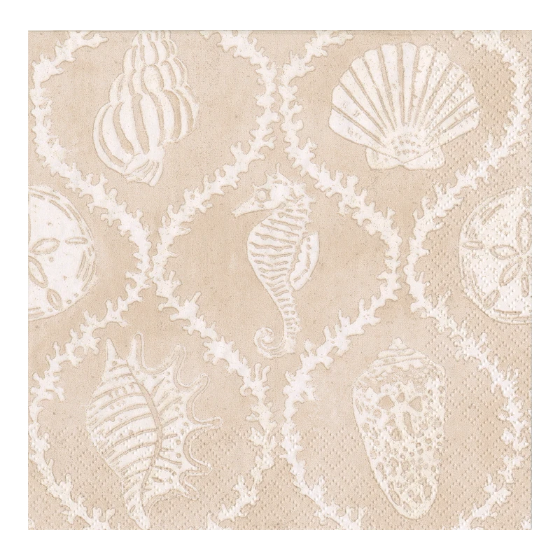 Caspari Lunchserviette Papierserviette Sand Seychelles 16430L