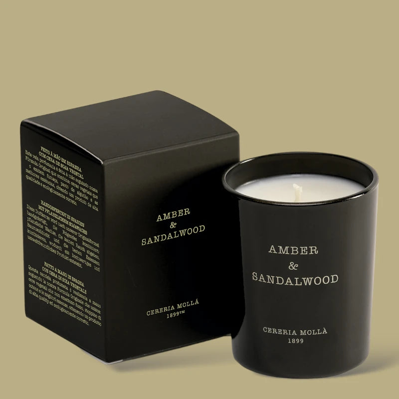Amber und Sandalwood Kerze Cereria Molla
