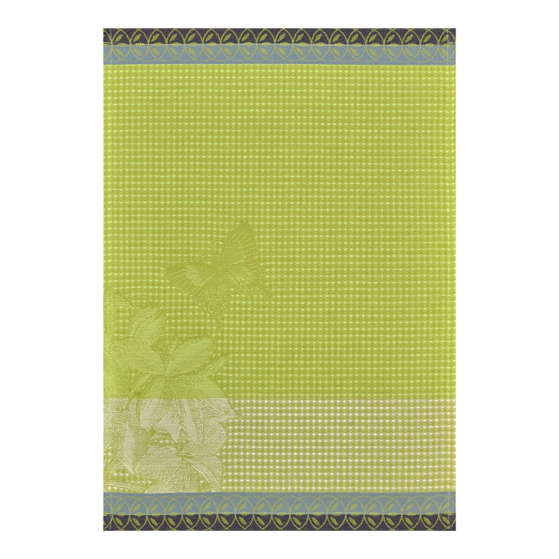 succulent en francais Jardin des Papillons Succulent Green Towel Le Jacquard Francais