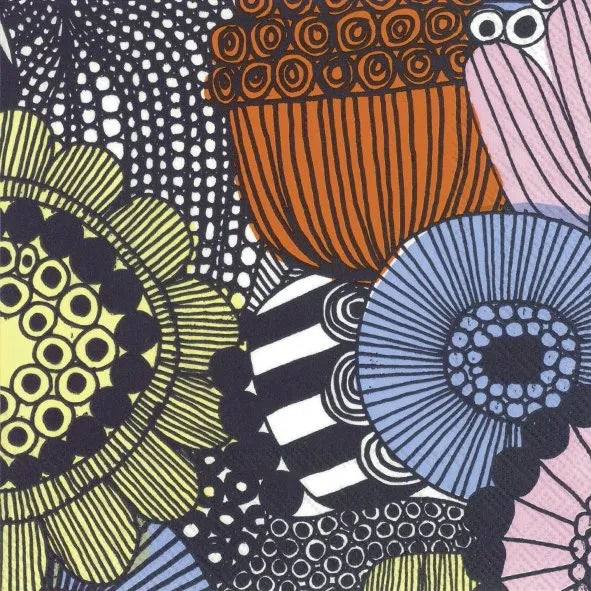 SIIRTOLAPUUTARHA yellow marimekko Servietten