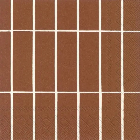 TIILISKIVI Brown Napkins by Marimekko