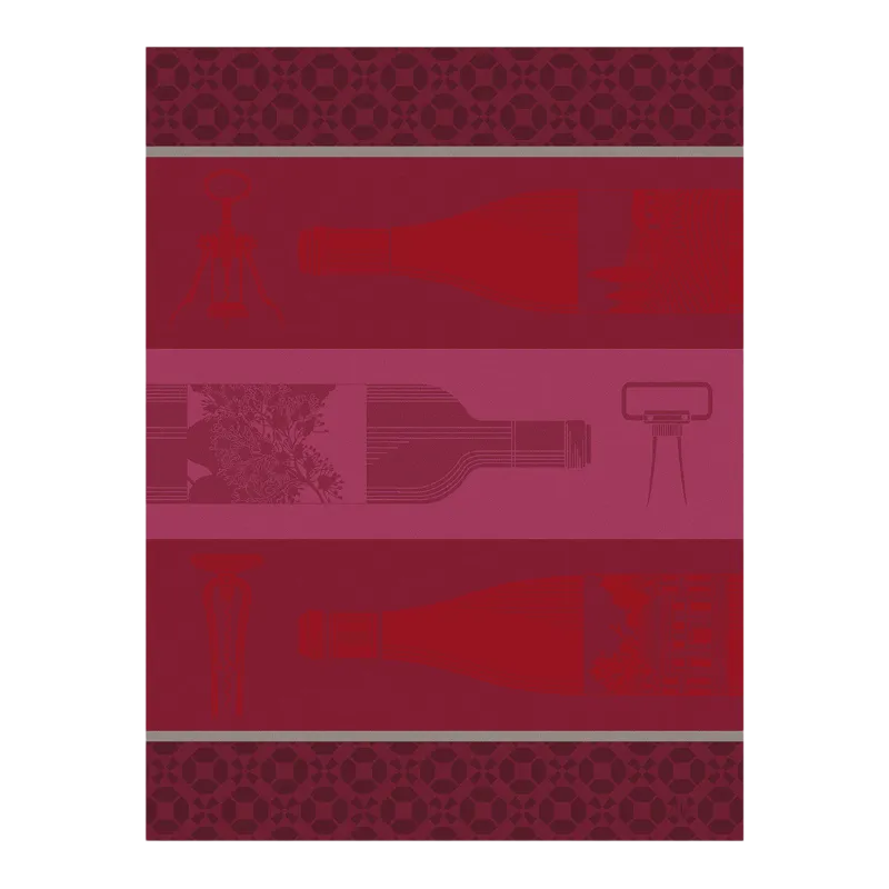 Le Jacquard Francais Geschirrtuch Vin En Bouteille Rouge