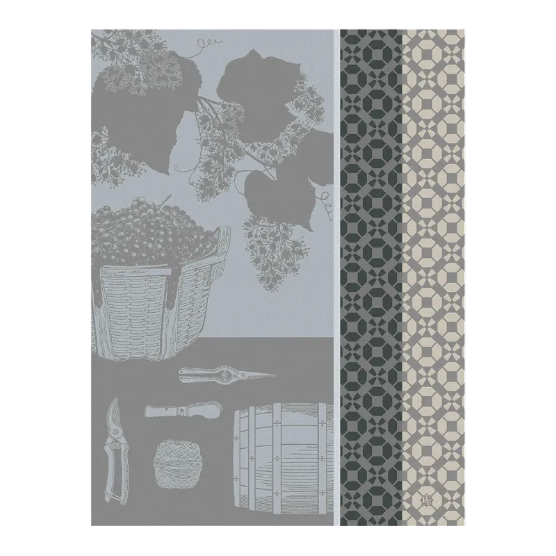 Le Jacquard Francais Geschirrtuch Vin En Grappe Blanc