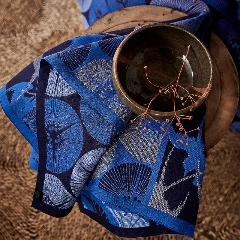 Le Jacquard Francais Geschirrtuch Yukata Indigo Blau