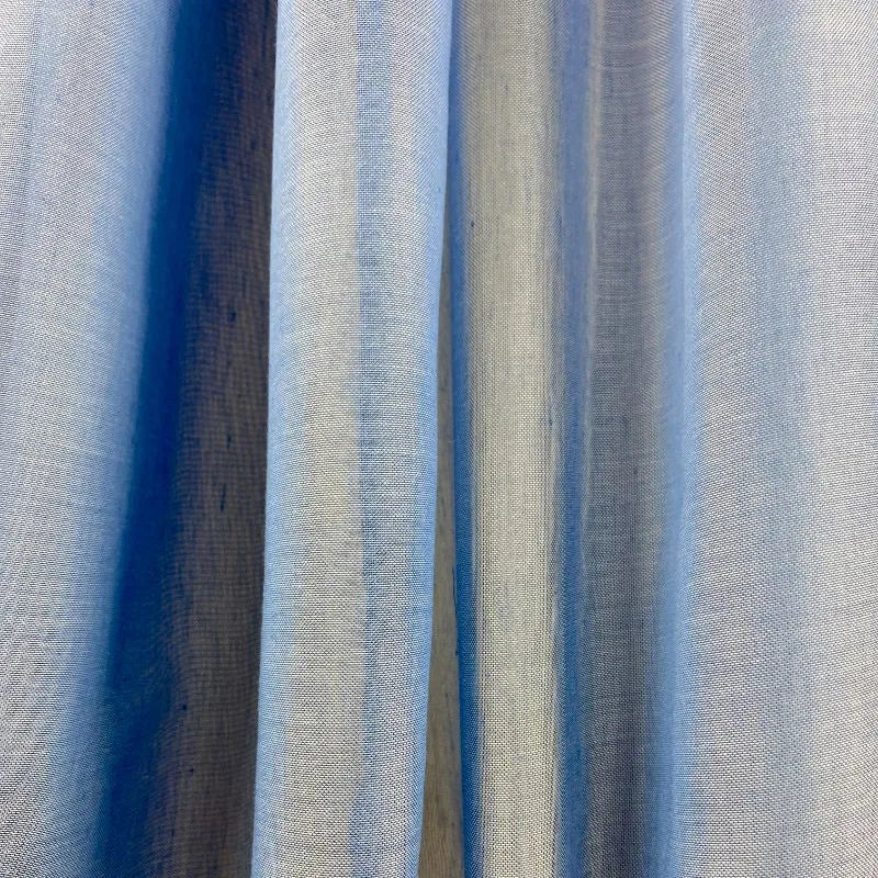 Lino Farbtupfer Massvorhang Vorhang auf Mass Bleu