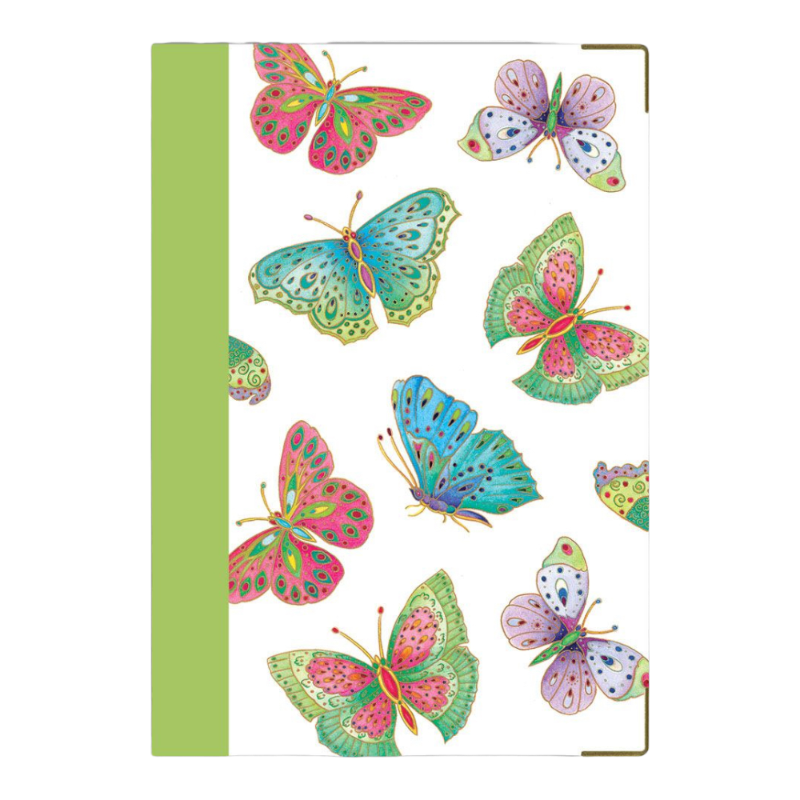 Caspari Jeweled Butterflies Notizbuch A5