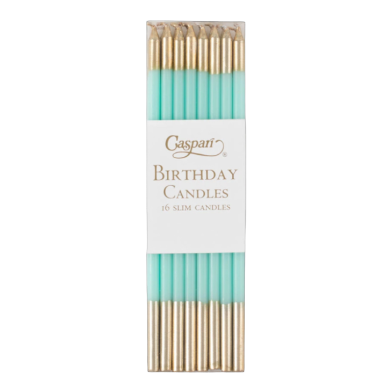 Birthday Candles Geburtstagskerzen Caspari Türkis