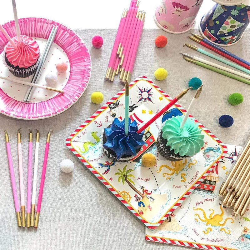Birthday Candles Geburtstagskerzen Caspari Fuchsia