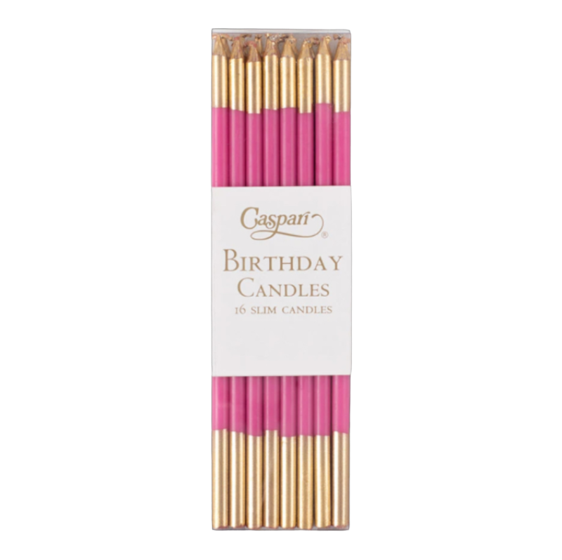 Birthday Candles Geburtstagskerzen Caspari Fuchsia
