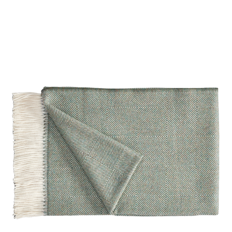 Christian Fischbacher Plaid Noble Grün 130 x 200 cm Decke Baby Alpaca
