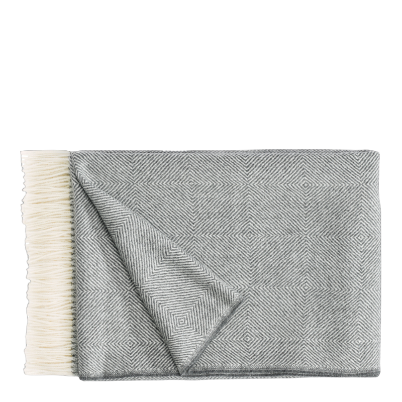 Christian Fischbacher Plaid Noble Grau 130 x 200 cm Decke Baby Alpaca