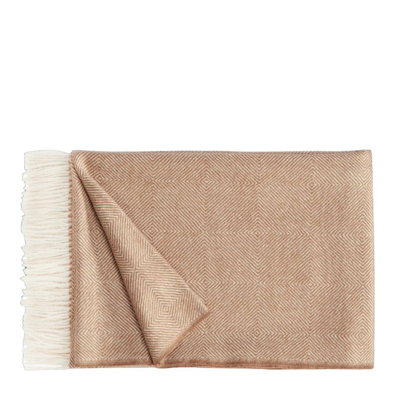 Christian Fischbacher Plaid Noble Camel 130 x 200 cm Decke Baby Alpaca