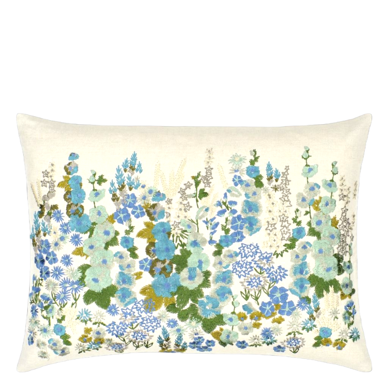 Designers Guild Kissen Hollyhock Celadon Türkis Blau Grün