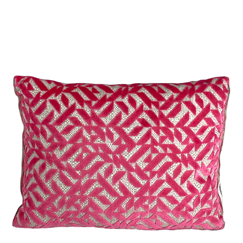 Designers Guild Kissen Zick Zack Rose Pink Grau
