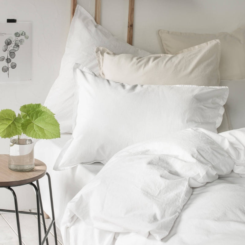 Essix Coton Lave Soft Line Blanc Weiss Bettwäsche 160 x 210 cm
