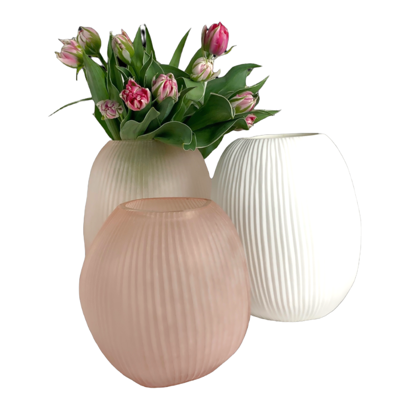 Guaxs Vase Nagaa Opal Weiss