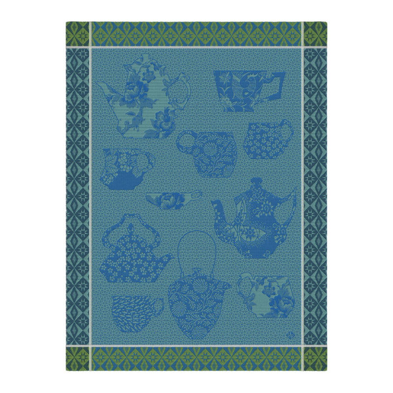 Le Jacquard Francais Club Geschirrtuch Comptoir du The Oolong Blau