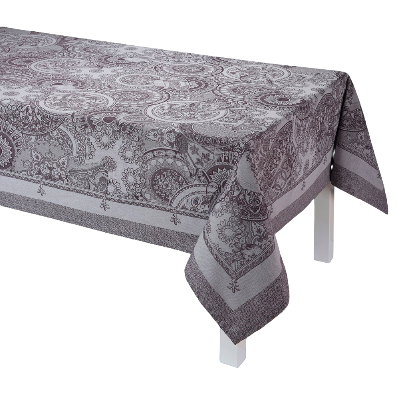Le Jacquard Francais Tischtuch Tischdecke Porcelaine Kaolin Grau