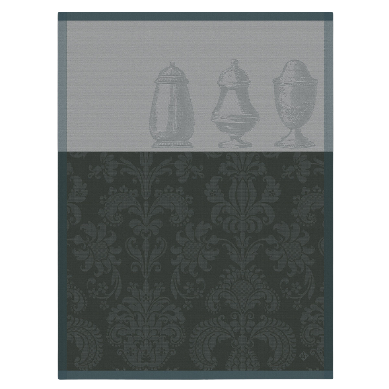 Le Jacquard Francais Geschirrtuch Sucre Sale Argente Grau