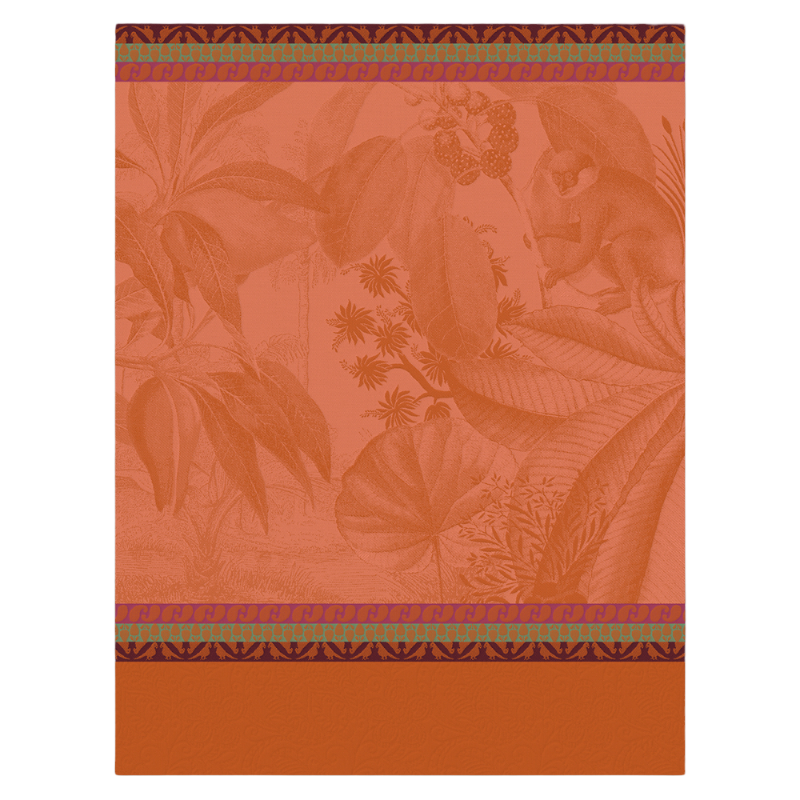 Le Jacquard Francais Geschirrtuch Voyages au Kerala Orange