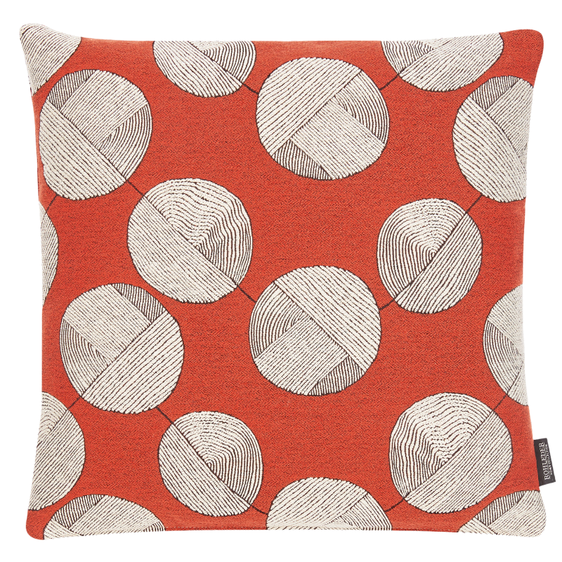 Rohleder Home Collection Kissen Jongleur Circus Orange Weiss