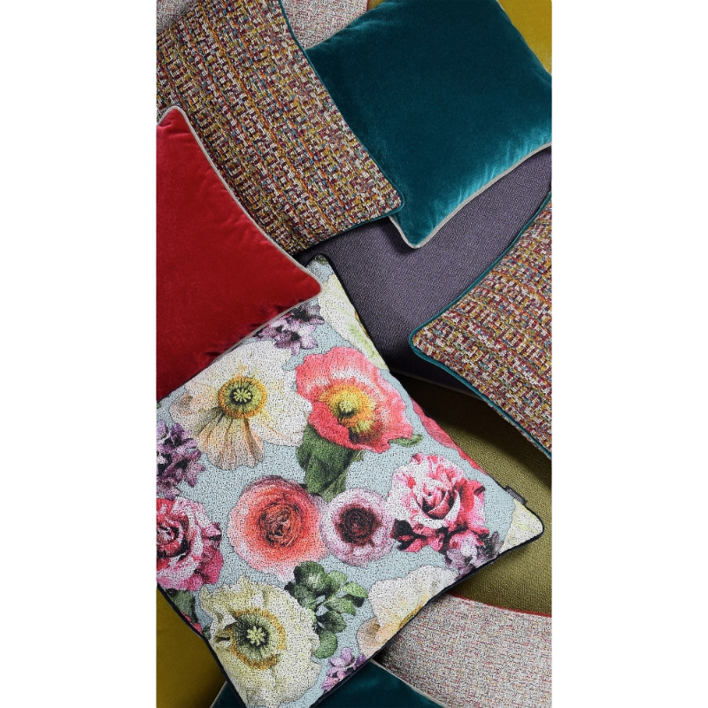 Rohleder Home Collection Kissen Jacky O Rot Pink Gelb