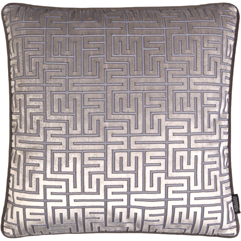 Rohleder Home Collection Kissen Quatum Stone Beige Grau Velvet Samt