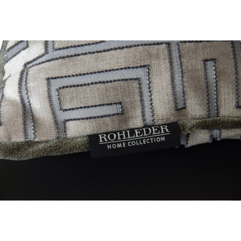 Rohleder Home Collection Kissen Quatum Stone Beige Grau Velvet Samt