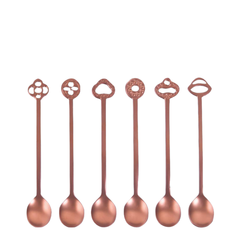 Sambonet Oriental Antique Copper Espressolöffel Mokkalöffel Aperolöffel