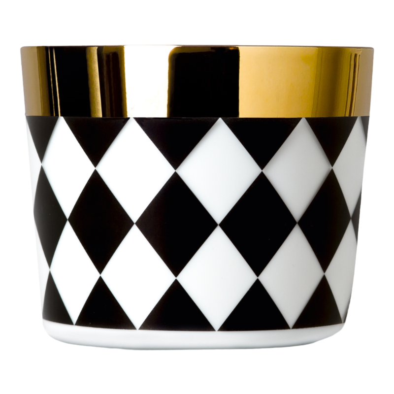 SIEGER by Fürstenberg Porzellan Sip Of Gold Black White Check