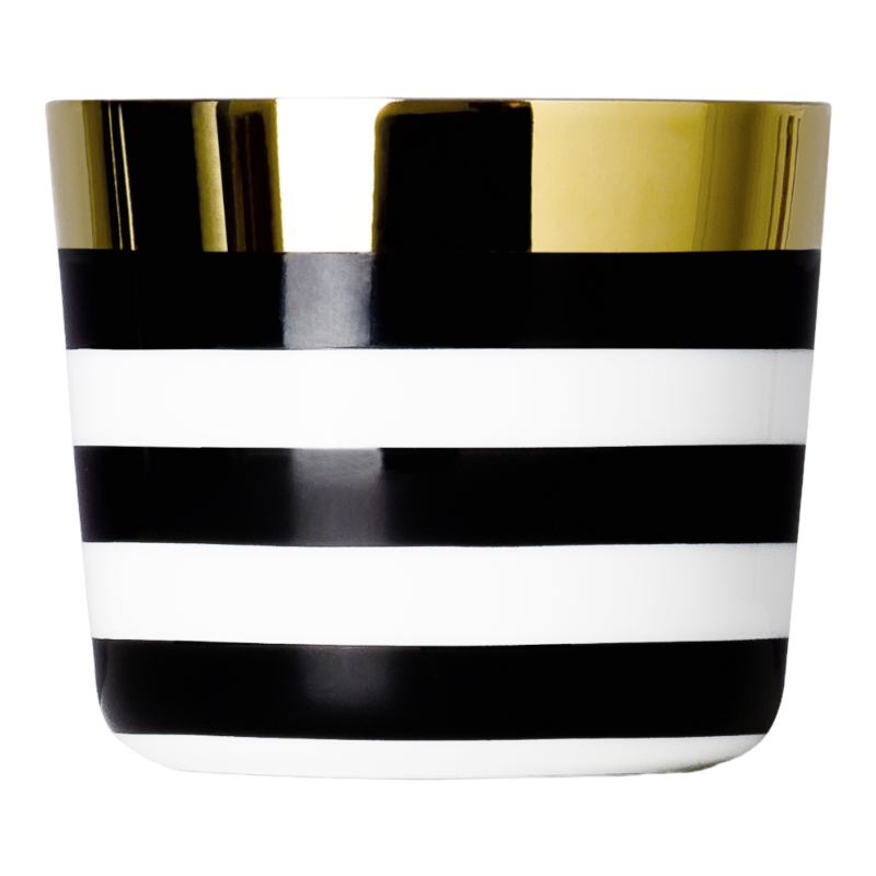 SIEGER by Fürstenberg Porzellan Sip Of Gold Champagnerbecher Black White Horizontal Stripes