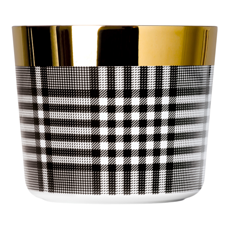 SIEGER by Fürstenberg Porzellan Sip Of Gold Champagnerbecher Black White Glencheck
