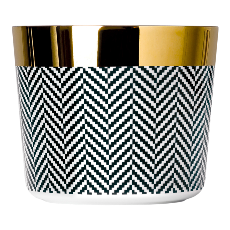 SIEGER by Fürstenberg Porzellan Sip Of Gold Champagnerbecher Black White Herringbone