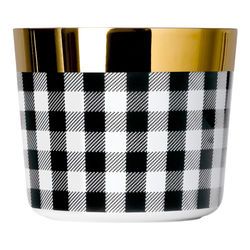 SIEGER by Fürstenberg Porzellan Sip Of Gold Champagnerbecher Black White Vichy