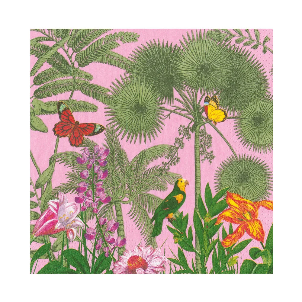 Pink Paradise Garden Lunch Servietten Caspari