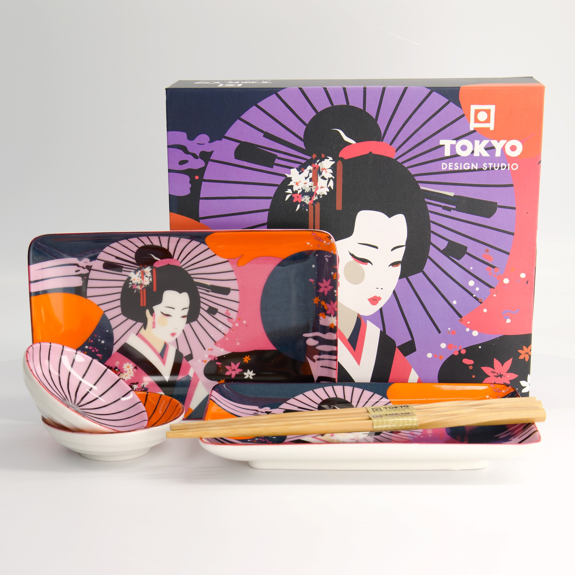 Kawaii Maiko Sushi Geschenkset 6-teilig Tokyo Design Studio