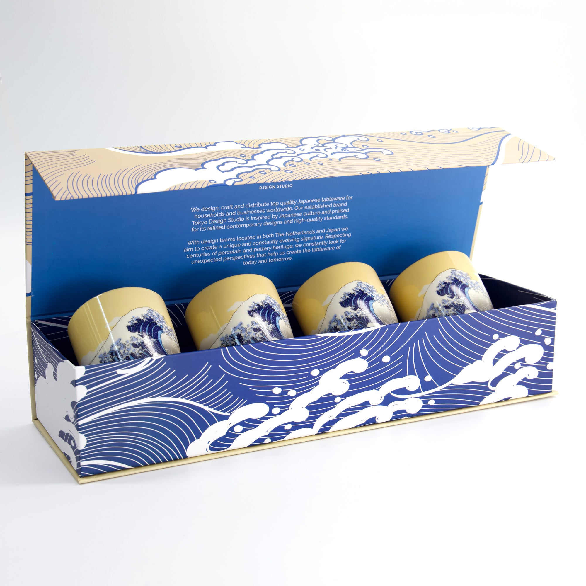 Kawaii Hokusai Cup Geschenkset 4-teilig Tokyo Design Studio