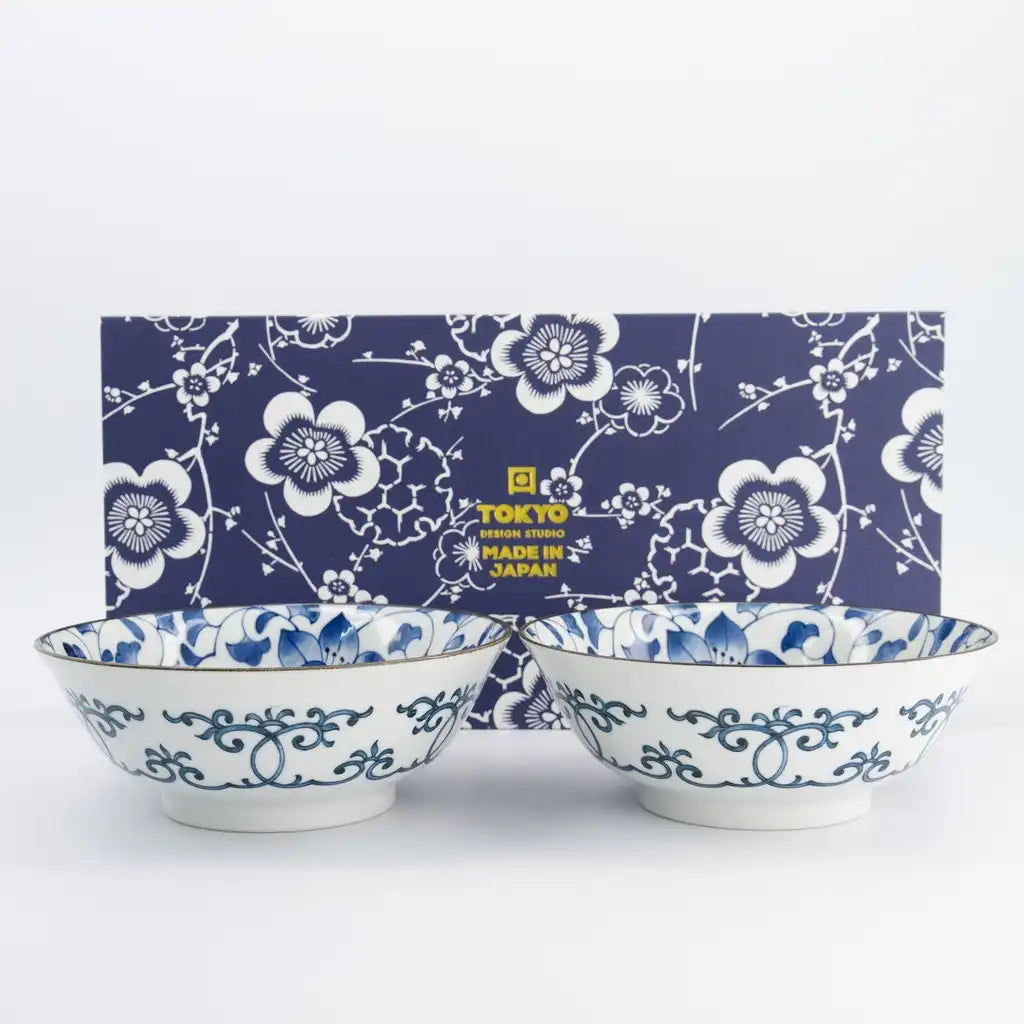 Flower Ramen Geschenkset Blau Tokyo Design Studio
