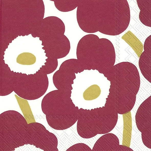  UNIKKO dark red gold Marimekko Servietten