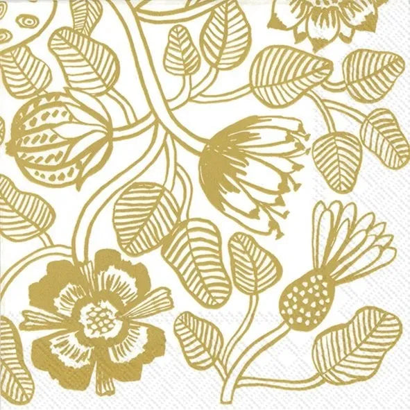 Tiara Gold Marimekko Cocktailservietten