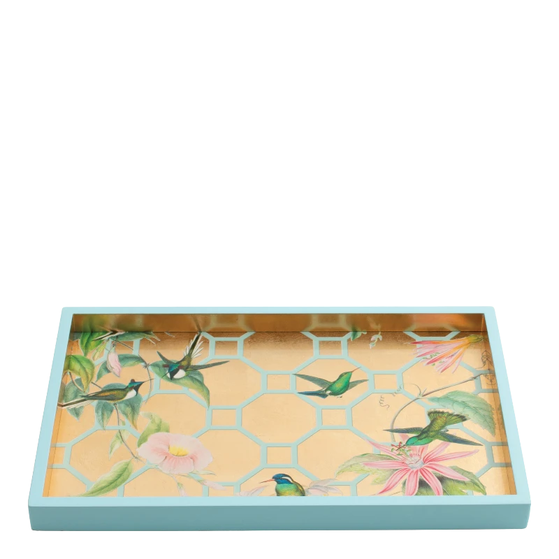 Caspari Lacktablett Hummingbird Trellis 15111SMR